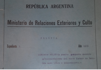 El reconocimiento argentino de Polonia como estado libre en 1919